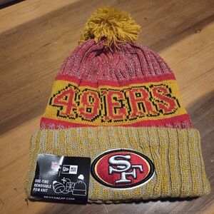 New Era 49ers Red and Yellow Knit Beanie